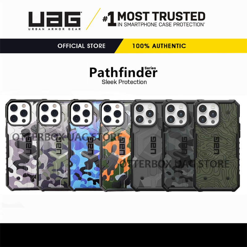 Uag IPhone 16 Pro Max / 16 Pro / 16 Plus / 16 Case 15 14 13 12 Cover Pathfinder Camouflage Light ทนทาน Anti-fall เคสโทรศัพท์แม่เหล็ก