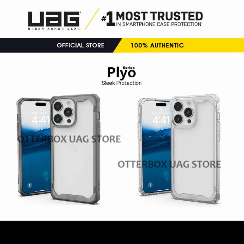 Uag iPhone 16 15 14 13 12 11 Pro Max XS XR 8 7 6 Plus Case Plyo ทนทานน้ําหนักเบา Slim กันกระแทกโปร่งใสฝาครอบป้องกัน