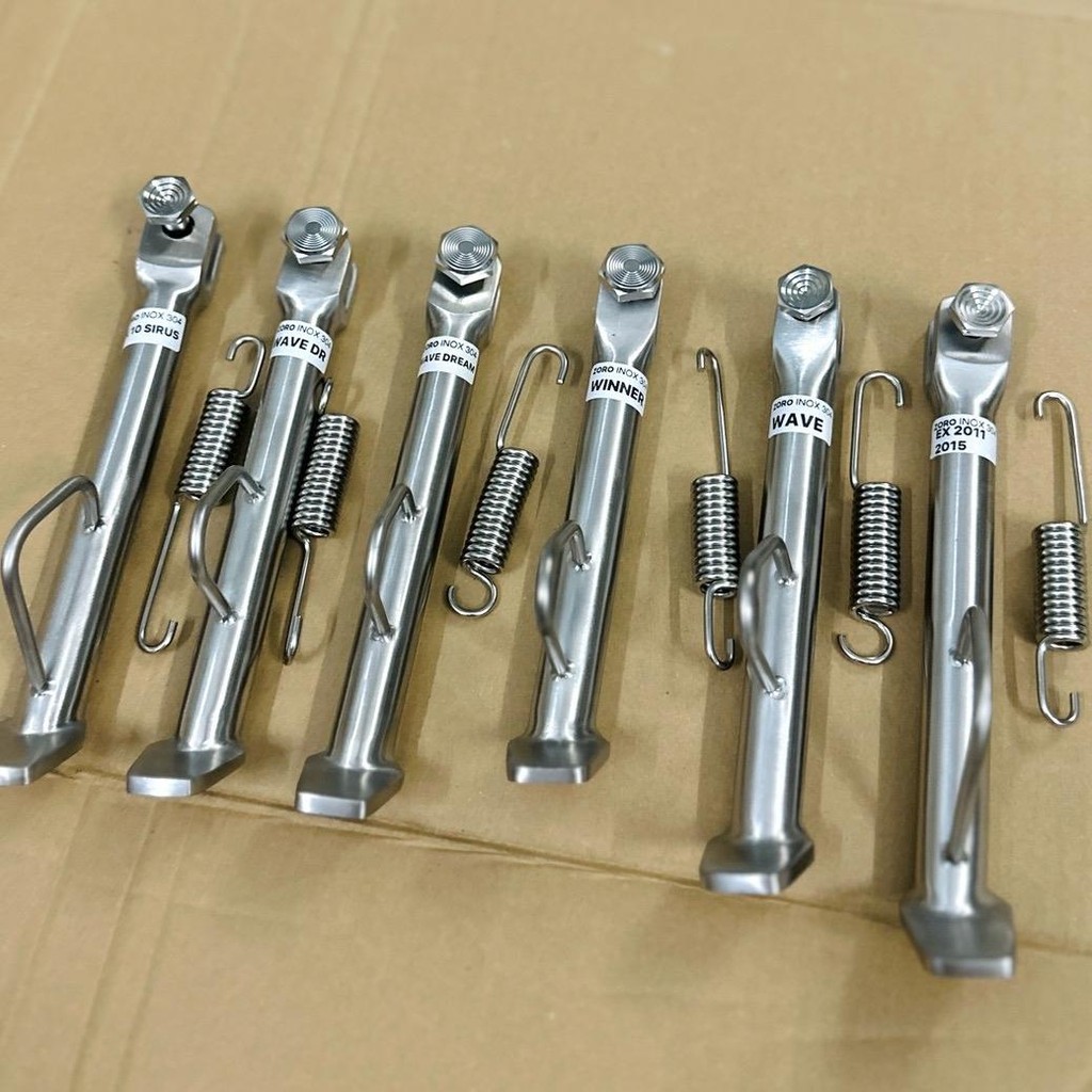 ขาตั้งเอียงสแตนเลส XO 304 (พร้อมสกรูสปริง) Win,Ex,Sonic,Raider,Si,Wave Dream - อะไหล่อุปกรณ์เสริม