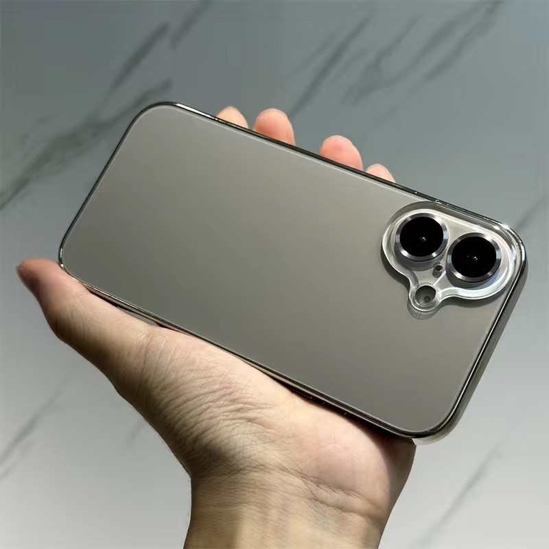 หรูหราเคลือบด้วยไฟฟ้าเลเซอร์ CD เลนส์เคสโทรศัพท์สําหรับ iPhone16 Pro Max 15 14 13 12 11 Pro Max ปลอกป้องกันการกระแทกกล้องป้องกัน frosted anti-drop ฝาหลัง
