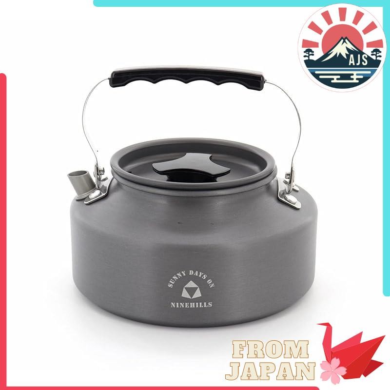 NINEHILLS Outdoor Kettle Cooking Utensil 1100ml Super Lightweight Aluminum Kettle Boiling Water Tea 