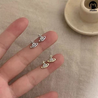 ต่างหูขนาดเล็กเรียบง่าย ส925 ต่างหูเงินเกาหลี