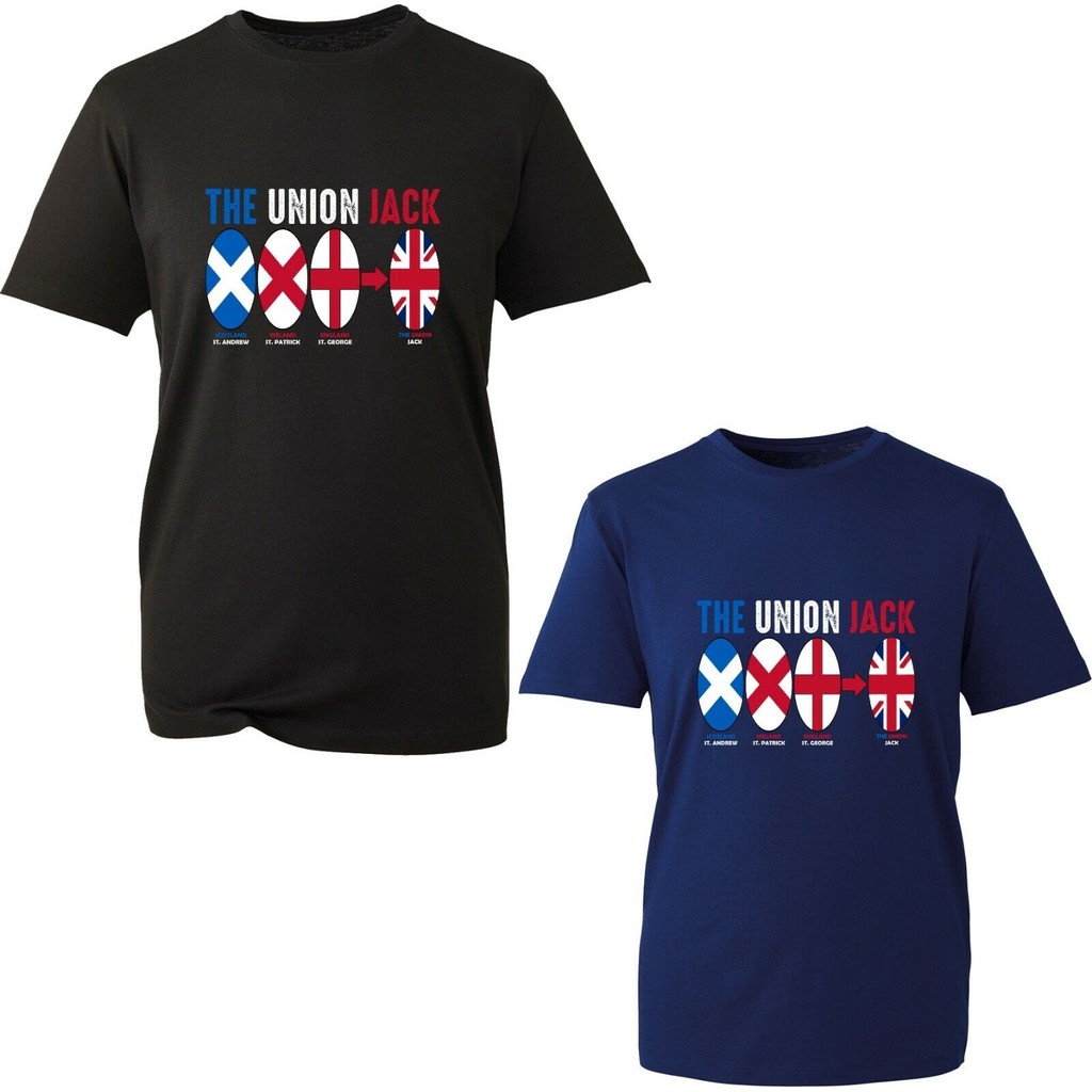 เสื้อยืด The Union Jack Uk Flag Scotland,Ireland,England, Flags Mashup Unisex Top