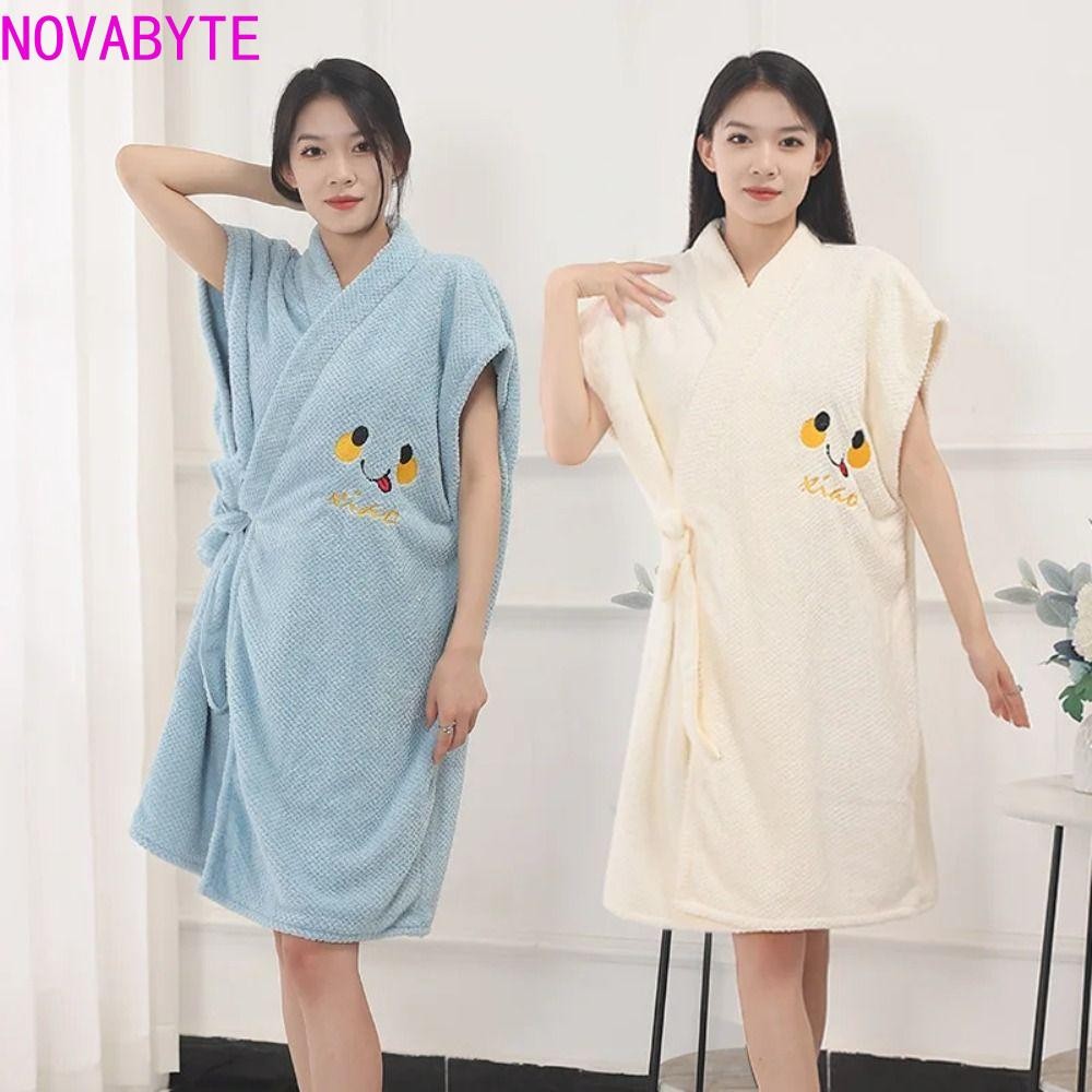 โนวาบาย โรงแรมเสื้อคลุมอาบน้ํา,นุ่มหนาเลดี้ผ้าขนหนูอาบน้ํา,ผ้าขนหนูชายหาดแห้งเร็วดูดซับการ์ตูนห่อกระโปรงอาบน้ําสาว