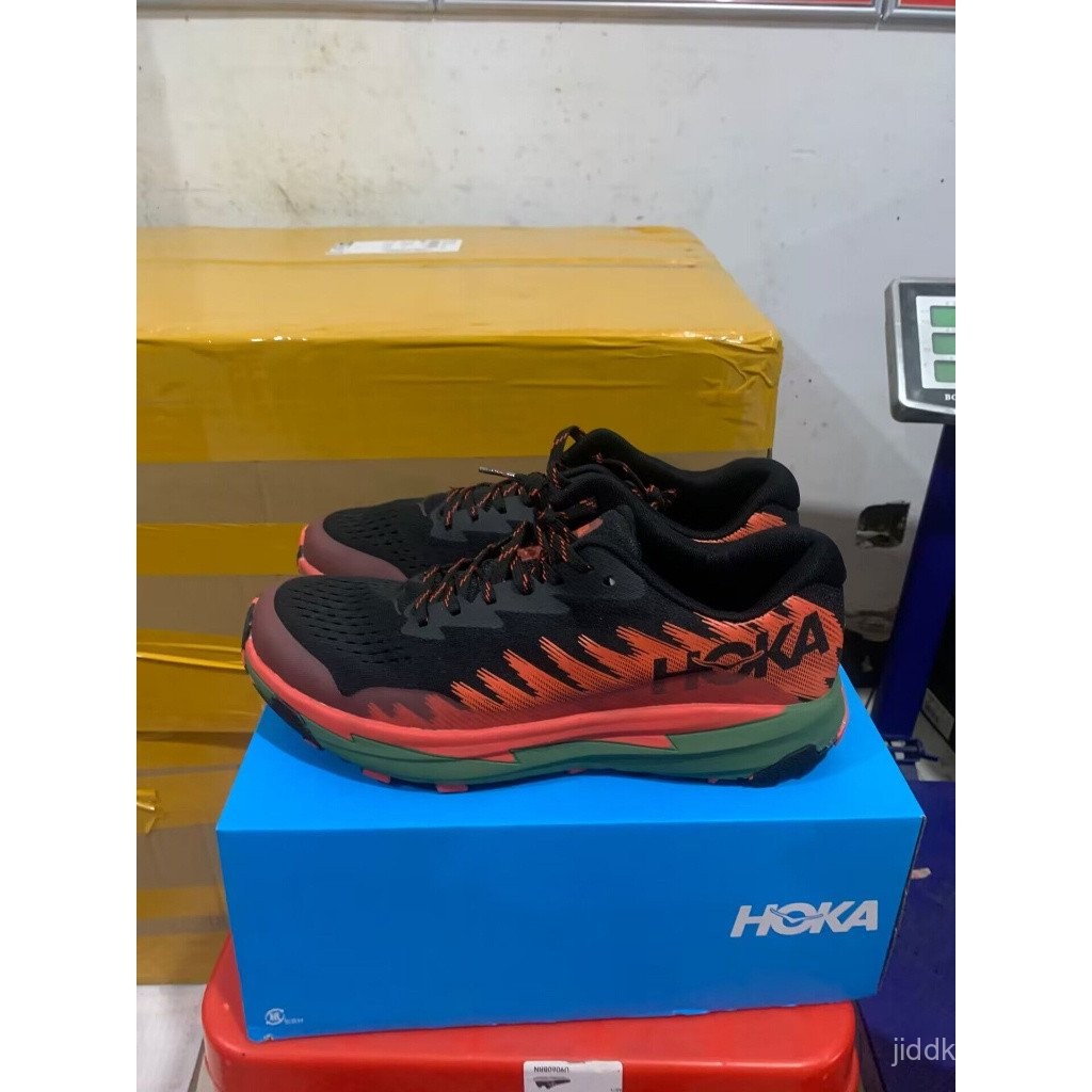 Hoka ONE ONE Torrent 3 thyme/Fiesta ORANGE Black Green รองเท้าวิ่งเทรล