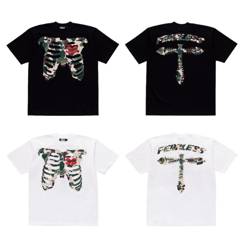 [พร้อมส่ง]S-5XL FEARLESS “BONE CAMO” T-SHIRT