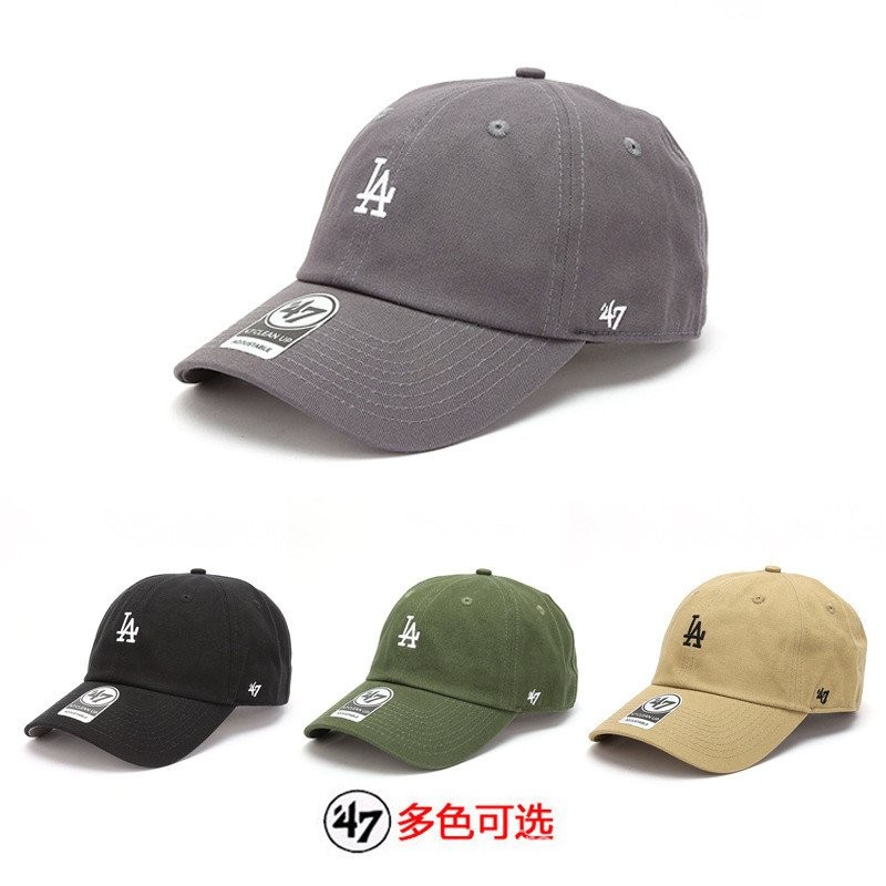 หมวก47Brand หมวกเบสบอลแบบนิ่มมาตรฐานขนาดเล็กหมวก NY หมวกทรงแหลมลำลองแมทช์ลุคง่ายสำหรับผู้ชายและผู้หญ