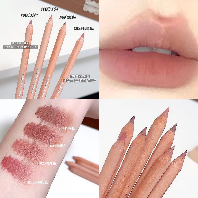 Sweet MINT Wooden Lip Liner Matte Waterproof Outline Lip Shape