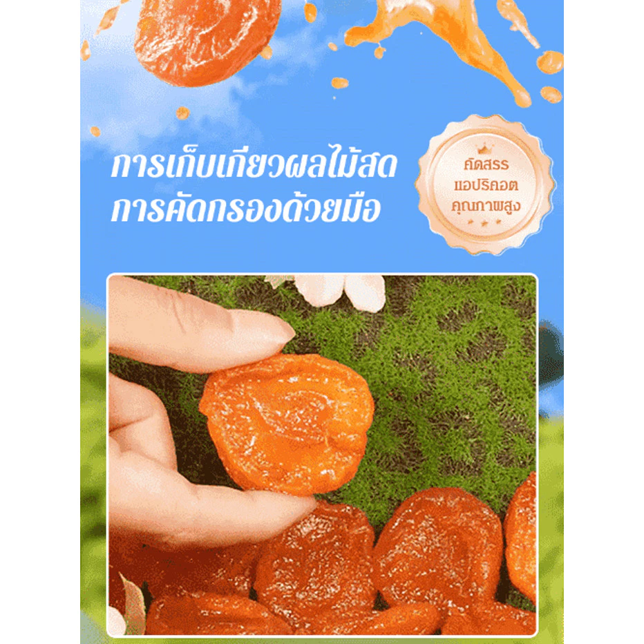 💕ของแท้ 100%⚡แอปริคอตแห้งไร้น้ำตาล/ไม่มีสารเติมแต่ง [หวานนุ่ม] ไม่มีสารเติมแต่ง มีเมล็ด/ขนมขบเคี้ยวเนื้อผลไม้แห้งแบบธรรมชาติ/ไม่สีสังเคราะห์ ขนมอบทำมือ thumbnail 4