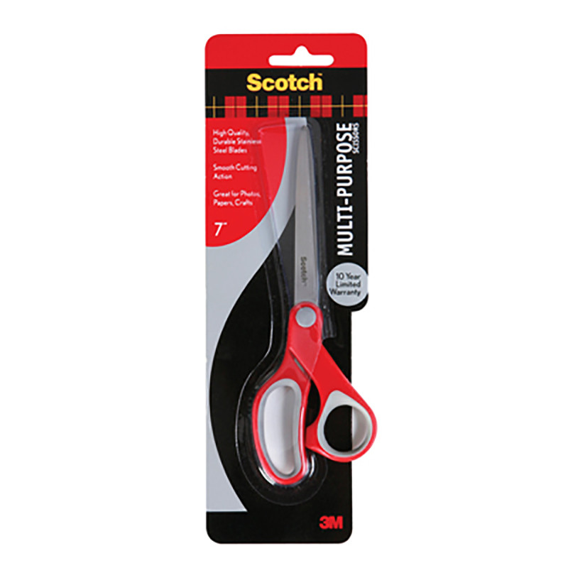 กรรไกร SCOTCH สีแดง-เทา #7"/CAT1427MP