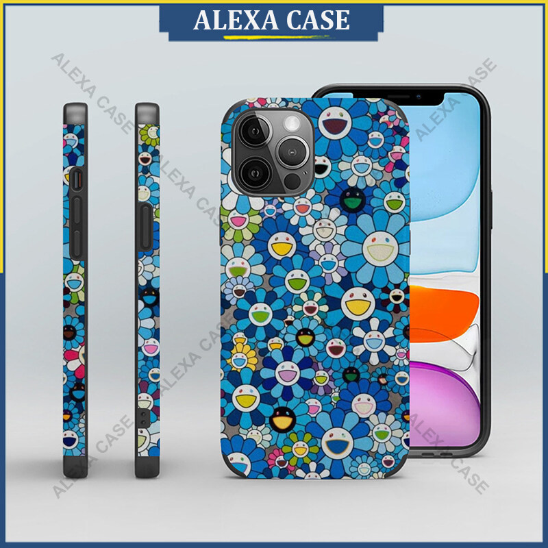 Takashi Murakami ดอกไม้เคสโทรศัพท์สําหรับ iPhone 17 Pro Max / iPhone 16 Pro Max / iPhone 15 Pro Max 