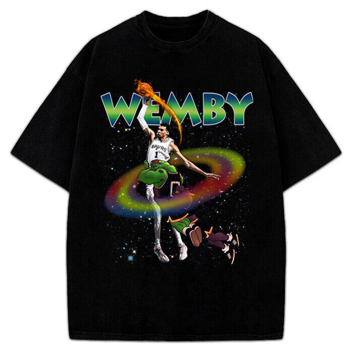 ใหม่ Victor Wembanyama Wemby Space Jam Monstar Dunk 90S เสื้อยืดสไตล์วินเทจ