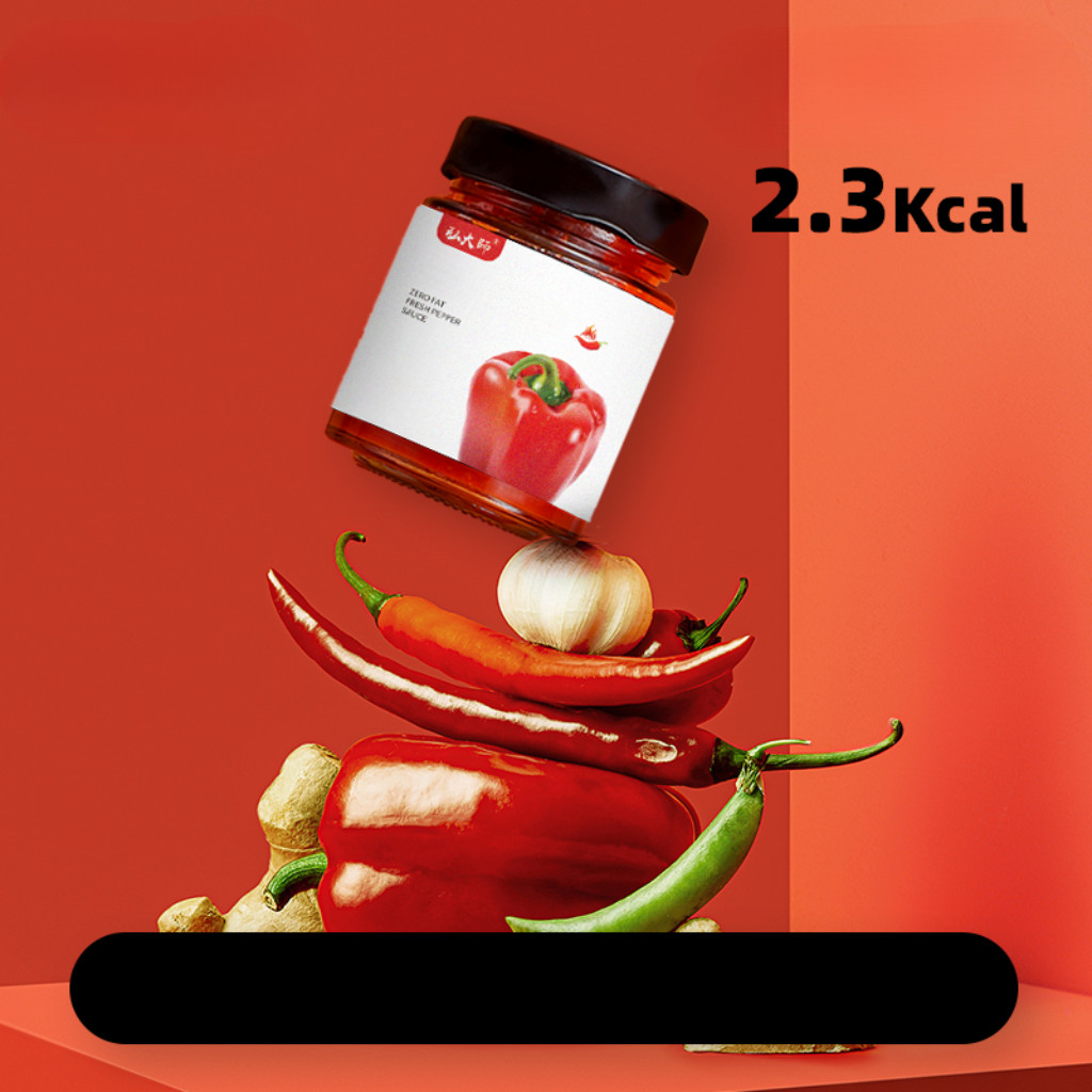 ♚-♚Master Hong's 0-fat fresh chili sauce, garlic, chili, low-fat