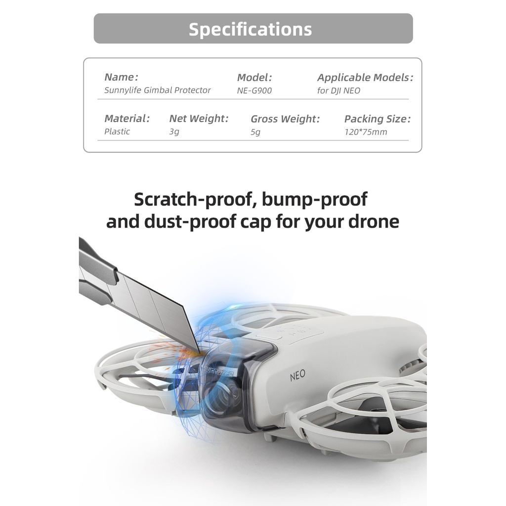 สําหรับฝาครอบเลนส์ DJI neo ฝาครอบกิมบอลแบบปลดเร็ว, ฝาครอบเลนส์นีโอโปร่งใส, อุปกรณ์เสริมป้องกันการตก