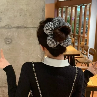 แฟชั่นดอกไม้ใหญ่เชือกผม Scrunchies หางม้าผูกผม Headwear เครื่องประดับผม