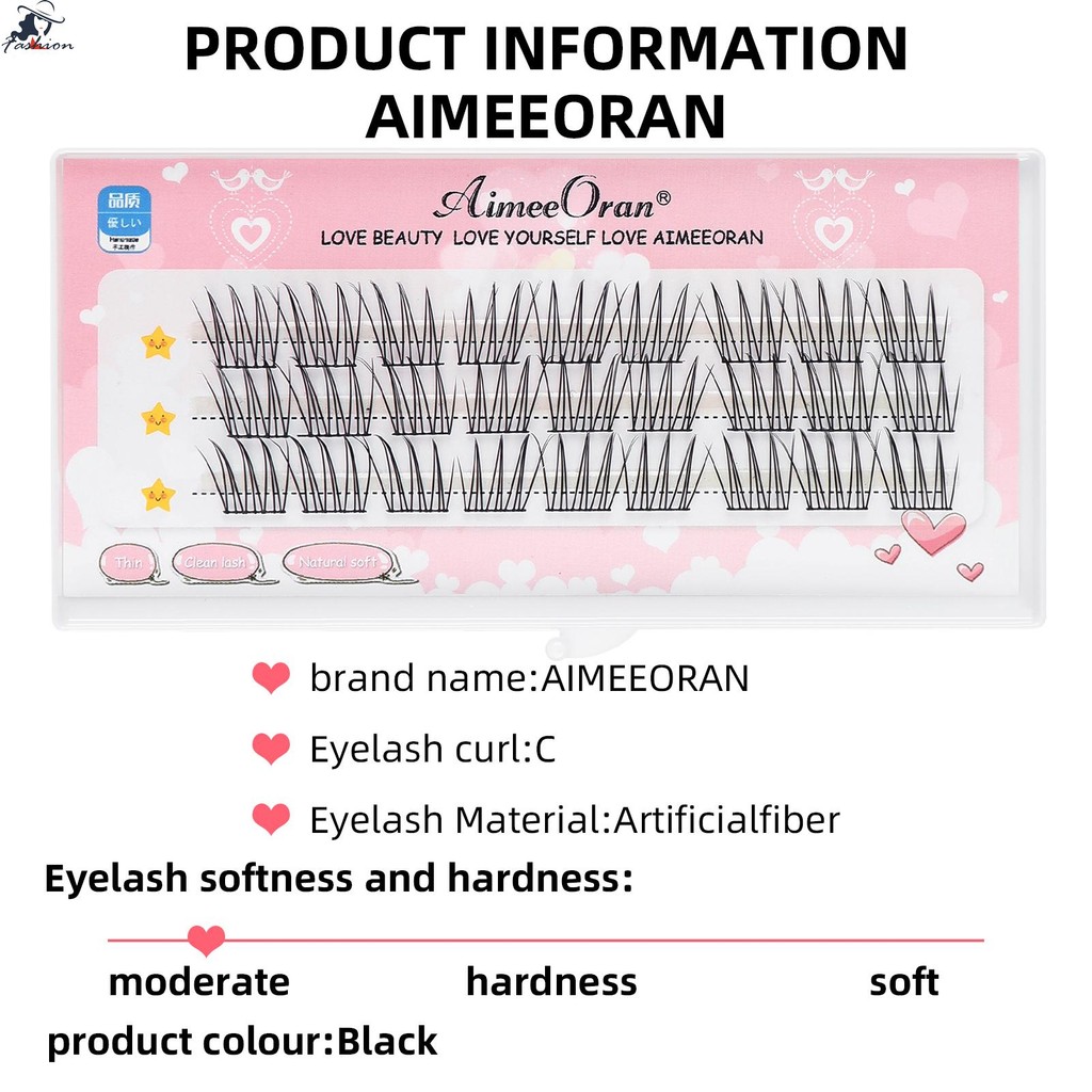 จําลอง Grafted ขนตาปลอม DIY คอสเพลย์ขนตาปลอม