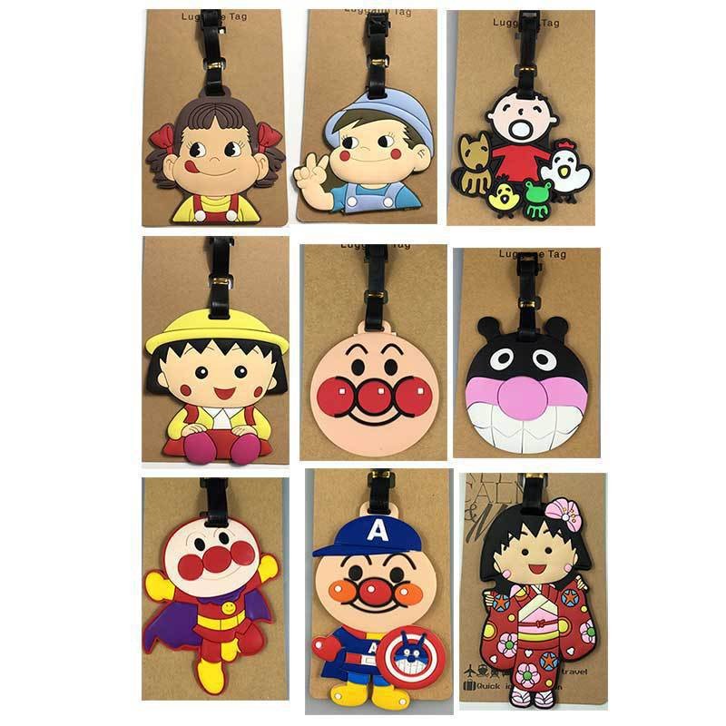 Peko Milky MinnaNoTabo AstroBoy Anpanman อุปกรณ์การเดินทาง PVC แท็กกระเป๋าเดินทางน่ารักการ์ตูน Sanrio keroppi กระเป๋าเดินทางป้ายแบบพกพา