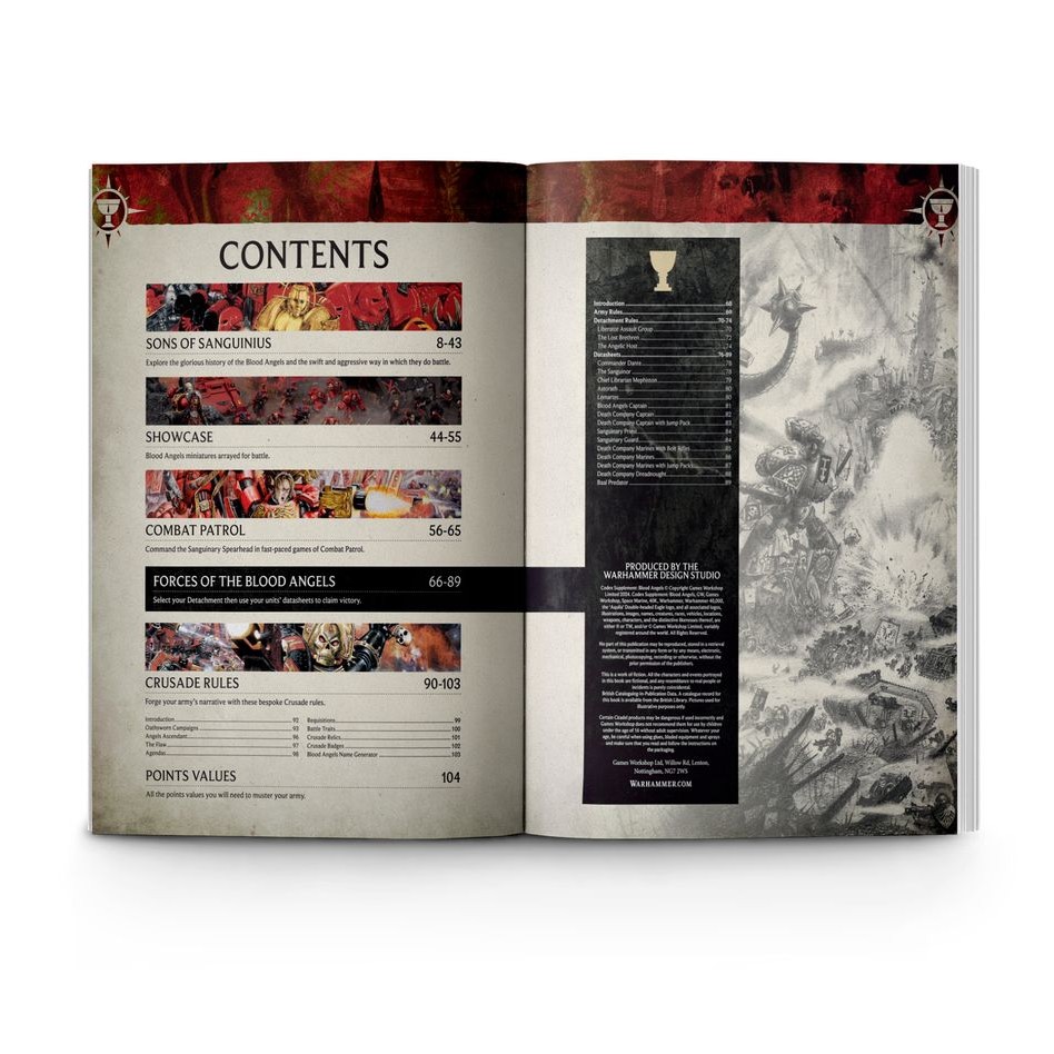 (GWพร้อมส่ง) WARHAMMER 40K: CODEX SUPPLEMENT: BLOOD ANGELS (ENG)