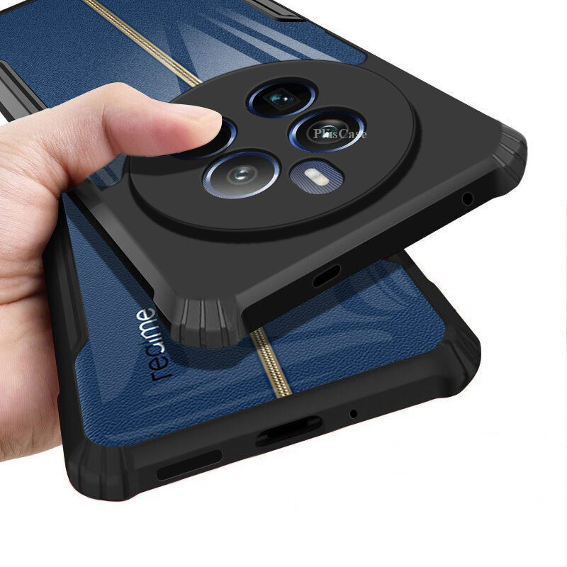 สําหรับrealme 13 Pro + 12 12x10 9 9i 8 8i 10T 11 Pro Plus 5G 4Gอะคริลิคใสถุงลมนิรภัยโทรศัพท์กรณีHybridซิลิคอนกันชนกันกระแทก