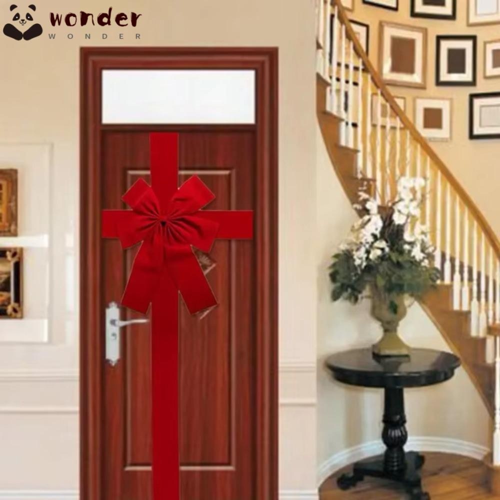 Wonder ริบบิ้นโบว์, ประตูตู้ตกแต่งพรรคแขวนประตูริบบิ้นโบว์, อุปกรณ์ DIY ตกแต่งบ้านคริสต์มาส