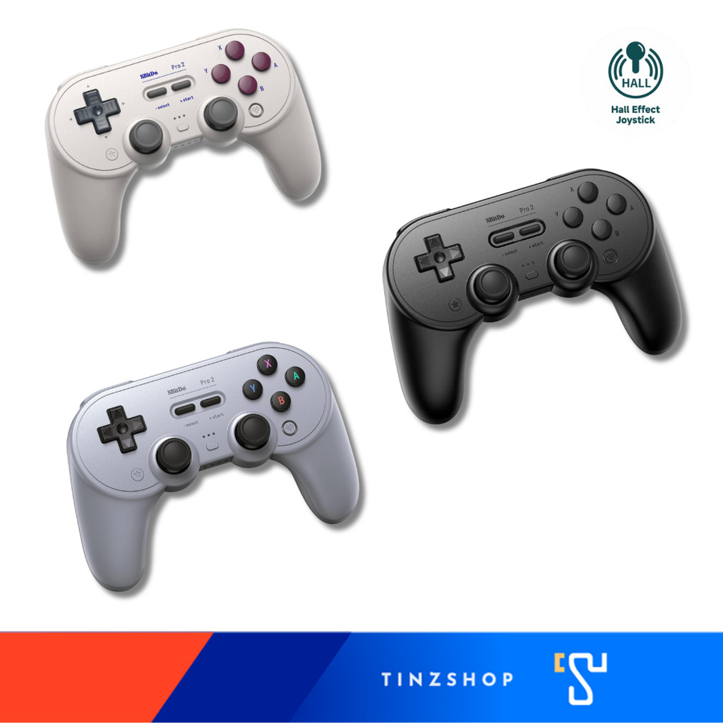 [ New ] 8Bitdo Pro 2 Hall Effect Bluetooth Controller New Version for Nintendo Switch Switch, PC, ma
