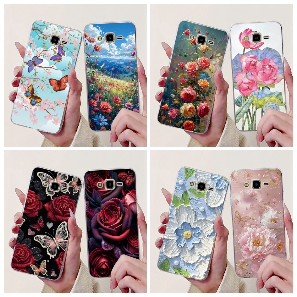 ปลอกใหม่สําหรับ Samsung J7 Core / J7 Nxt J701F / J7 Neo J701M / J7 2015 J700F J700M กรณีดอกไม้ที่สวย