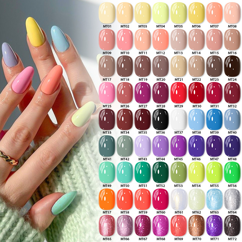 MTSSII UV/Led เจลทาเล็บเจลสีสันสดใสแช่ปิดเล็บเจลยาทาเล็บฐานเจลทาเล็บและเสื้อด้านบน