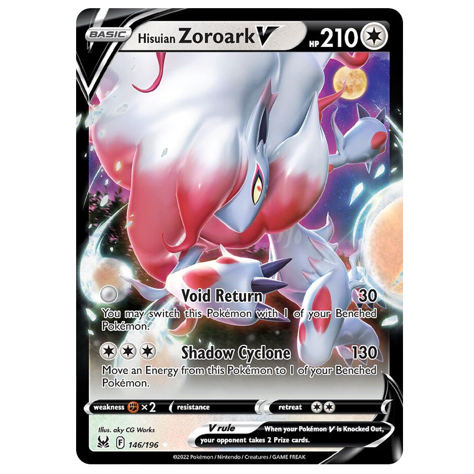 Hisuian Zoroark V 146/196 /Pokemon Japanese / PTCG POKEMON CARD/ TCG ญี่ปุ่น