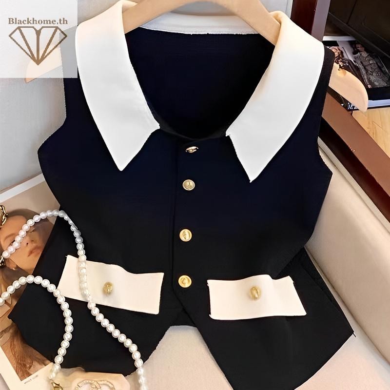 เสื้อแขนกุด ACK สำหรับผู้หญิง ดีไซน์ Elegant V-neck ใส่ได้ทุกโอกาส ในสไตล์ชิคๆ สำหรับฤดูร้อน