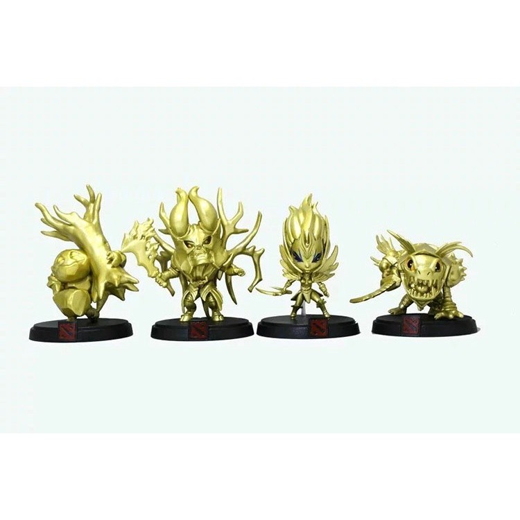 Dota2 DOTA 2 DEMI HERO ACTION FIGURE TOY GOLDEN COLOUR 4 ชิ้น (ชุด GC)