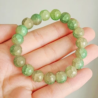 สร้อยข้อมือหยกสีสันสวยงามสำหรับผู้หญิง 10 มิลลิเมตร กะทัดรอน่าสวมใส่