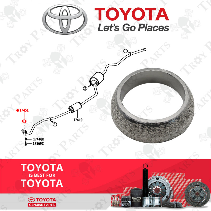 Toyota ท่อไอเสียกรวยปะเก็นท่อไอเสีย 17451-B0010 สําหรับ Perodua Bezza 1.3 D63 Myvi 1.3 1.5 ใหม่ D20N