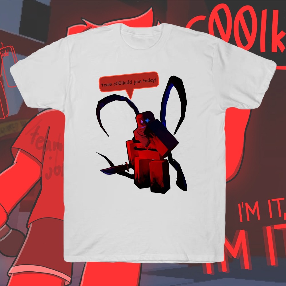 ทีม c00lkidd เข้าร่วมวันนี้เสื้อ, Roblox, Hacker, Forsaken เสื้อยืดเด็ก 100-150 ซม.