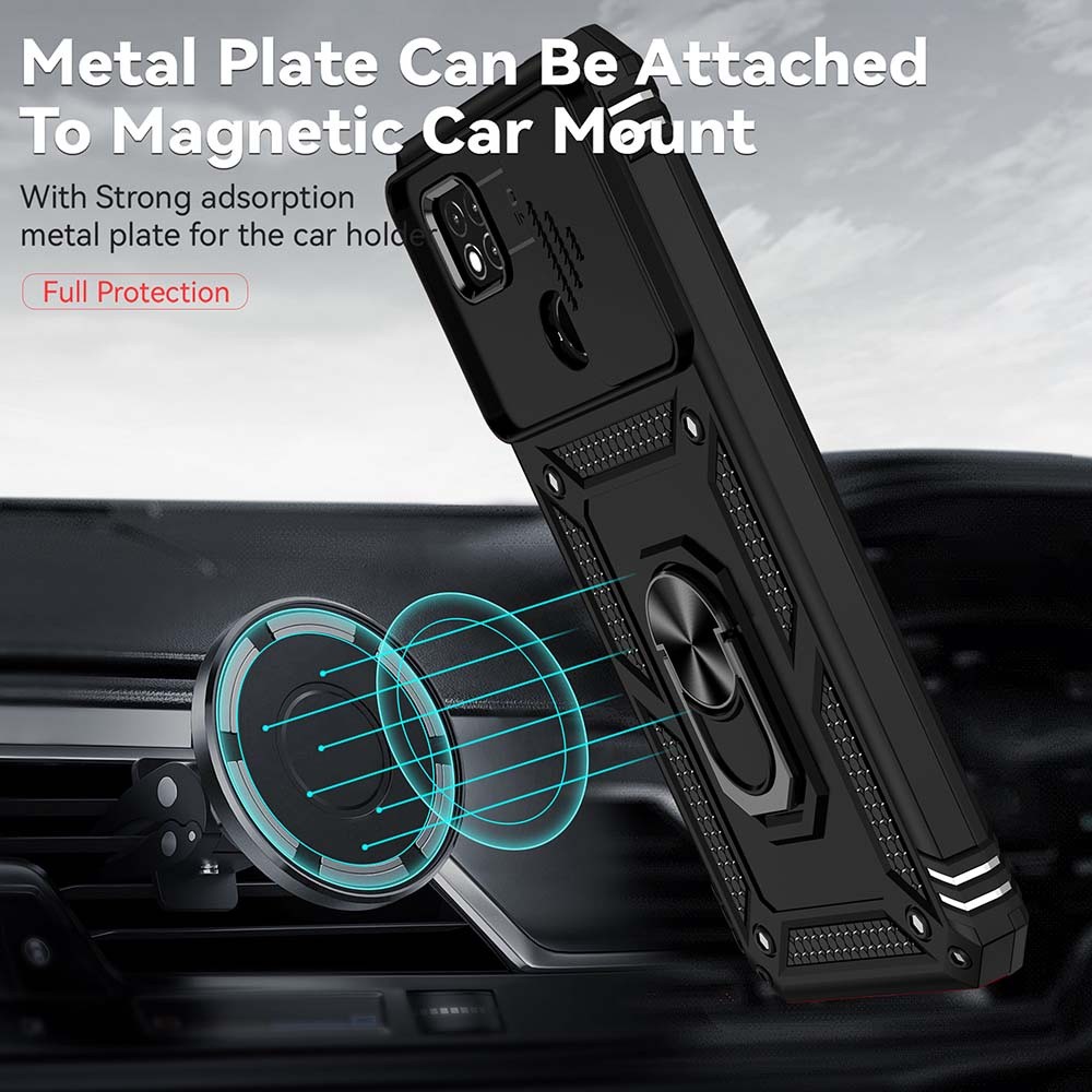 เกราะกันกระแทกสําหรับRedmi 10A 10C 9A 9C 12 12C 14C 13C A1 A1 + 10 K50 ใหม่หรูหรารถแม่เหล็กที่วางโทร