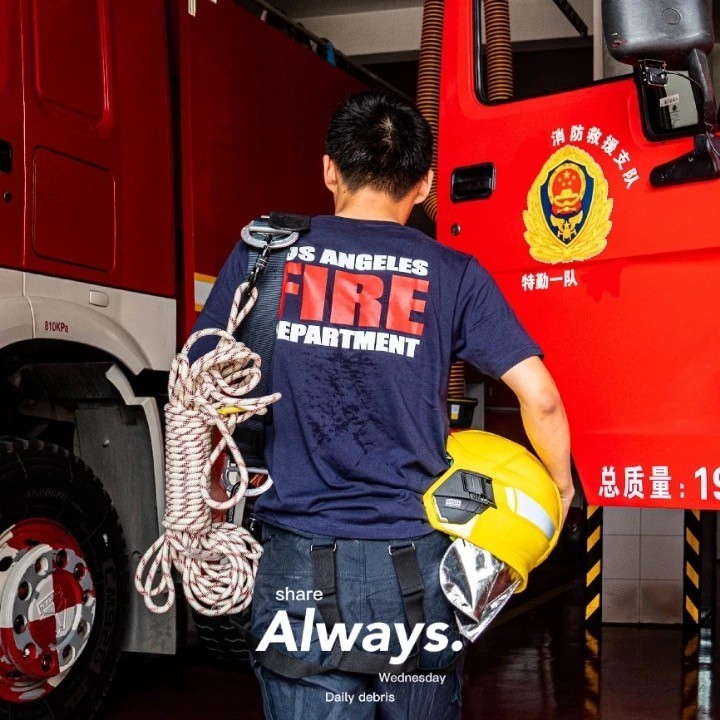เสื้อยืดคอกลมแขนสั้นผ้าฝ้ายสไตล์ทหารสำหรับผู้ชายและผู้หญิงของสถานีดับเพลิงโทรฉุกเฉิน 9-1