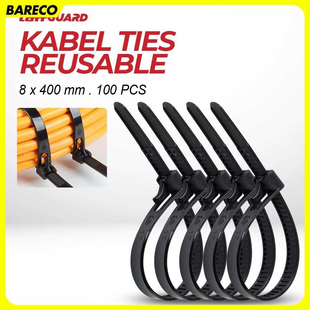 TaffiGUARD Cable Ties Zip Cable Organizer นํากลับมาใช้ใหม่ได้ 8x400 มม. 100 ชิ้น - NL816