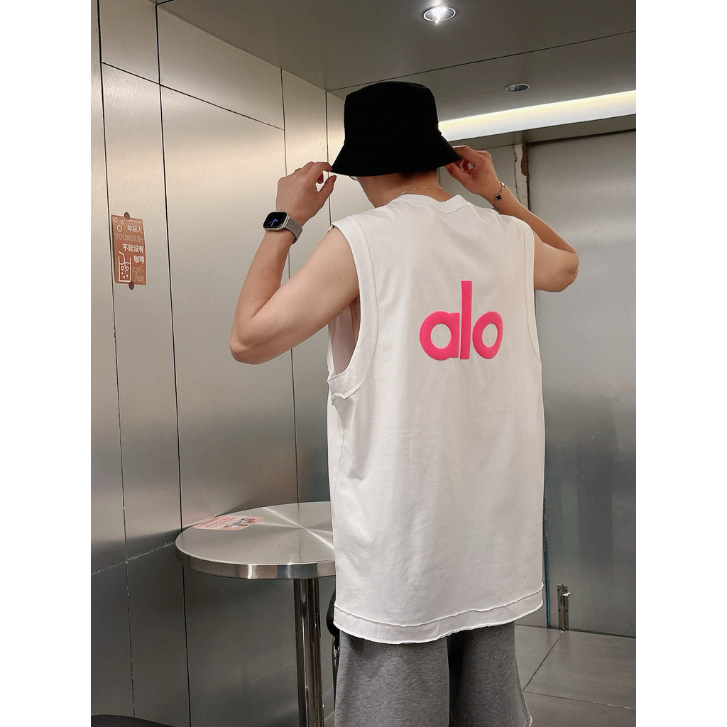 เสื้อยืดแขนกุดผู้ชาย ลายพิมพ์สบายๆ ทรงหลวม คุณภาพเยี่ยม