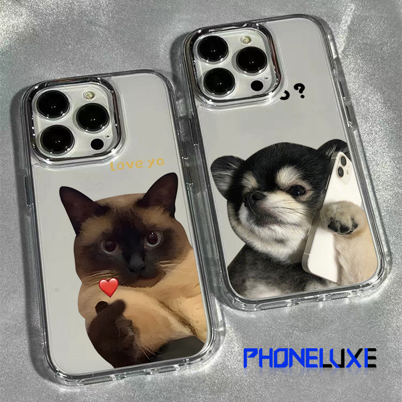 ความรู้สึกขั้นสูง จัดส่งจากประเทศไทย น้องแมวแสนอบอุ่นแสดงความรักfor iPhone เคสไอโฟน 13 12 11 PRO MAX 16 15 14 X XS MAX X