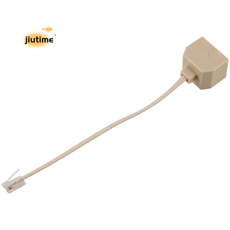 โทรศัพท์ RJ11 Male Line to Double RJ11 Female Jack Filter Splitter Adapter