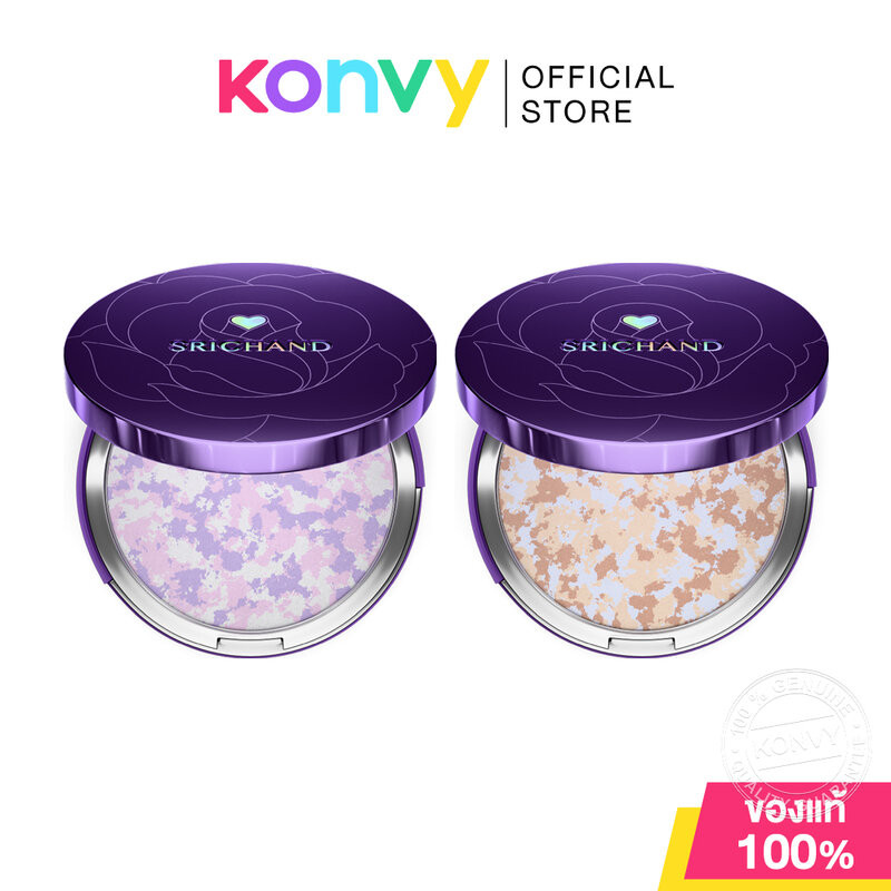 Srichand Bare to Perfect Correcting Compact Powder 7g ศรีจันทร์ แป้งโปร่งแสงไม่ผสมรองพื้น แบบ Multi-Color 3 เฉดสี