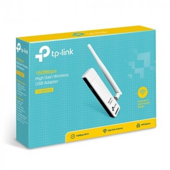 WN722N | USB Wifi TP-LINK TL-WN722N 150 MBPS 4 DBI 1 เสาอากาศ (สีขาว)
