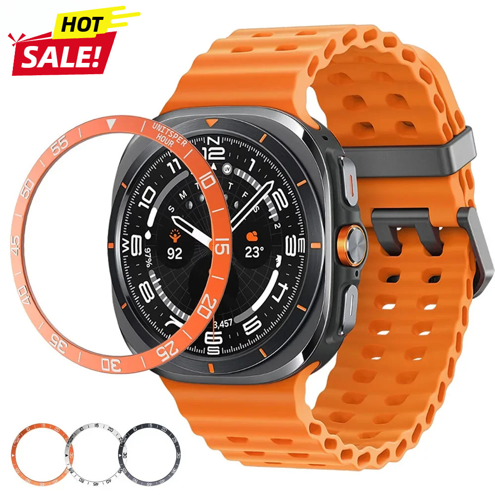 แหวน Bezel สําหรับ Samsung Galaxy Watch Ultra 47 มม.โลหะขนาดหมุนวงกลมสําหรับ Galaxy Watch Ultra (202