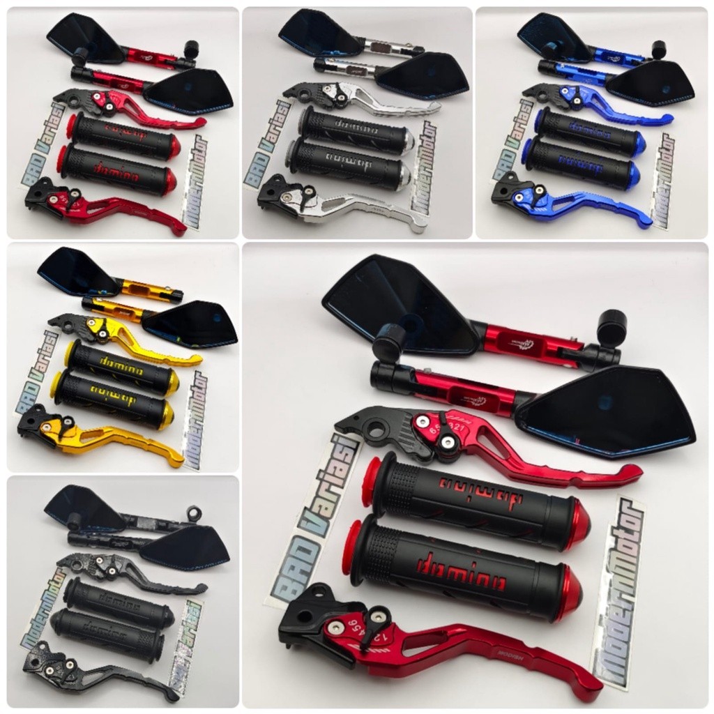 Tomok v2 cnc SPION + Domino Jalu CNC Handgrip + CNC ปรับเบรคจับ Nmax PCX Aerox Vixion Beat Mio Vario