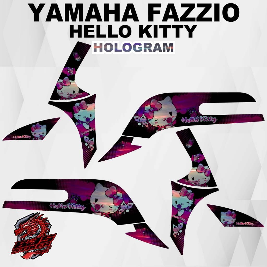 สติ๊กเกอร์ Fazzio - YAMAHA FAZZIO HELLO KITTY HOLOGRAM เรียงรายการสติกเกอร์ 1