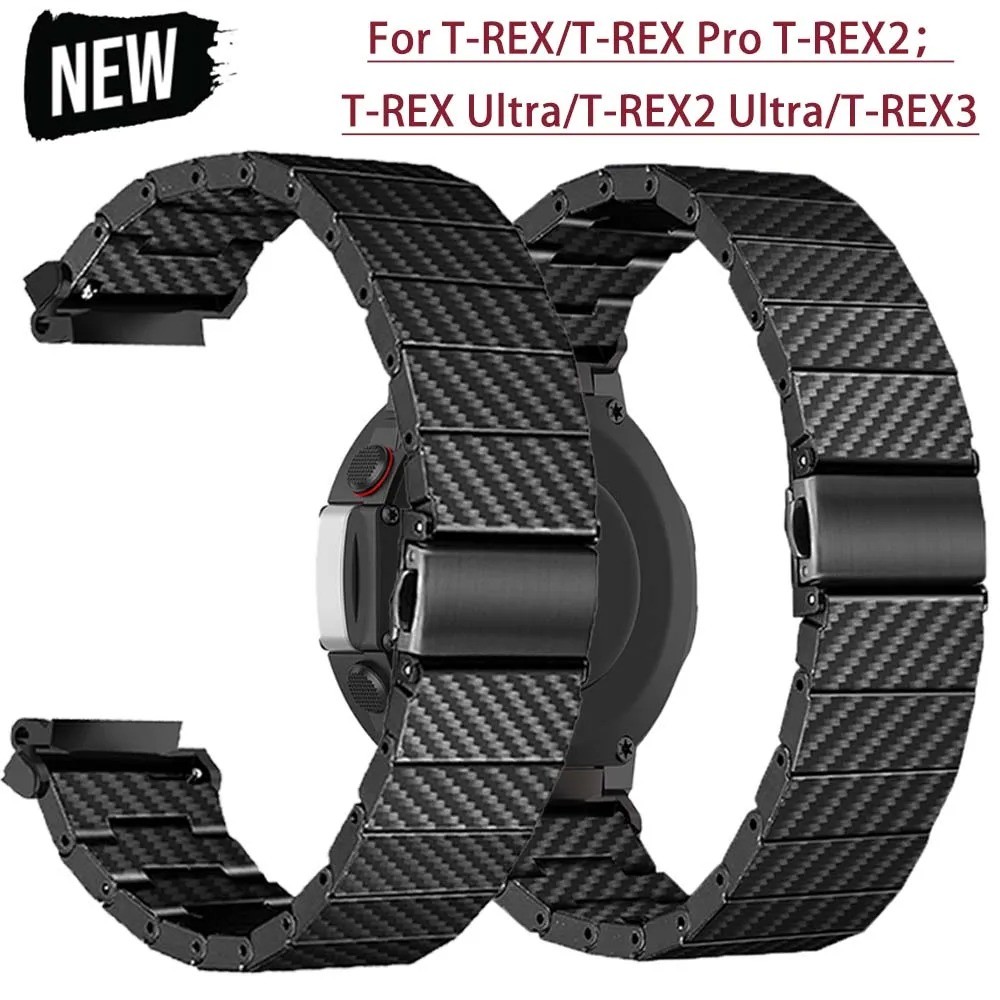 สายสแตนเลสสําหรับ Amazfit T-Rex/T-Rex Pro สายนาฬิกาโลหะสําหรับ Amazfit T-Rex 2/3/Ultra