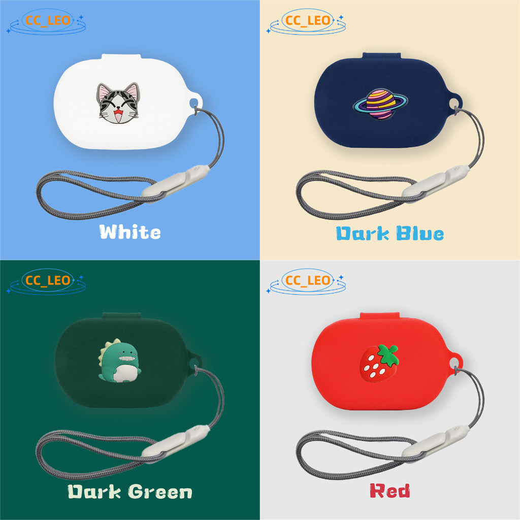 For EDIFIER Comfo Flex Case Cute Strawberry Cartoon Shiba Inu EDIFIER Comfo CC Silicone Soft Case Su