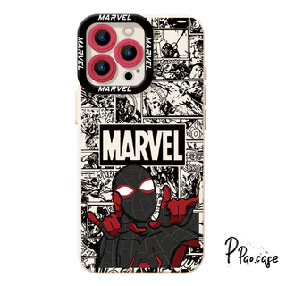 เคสไอโฟน11 สำหรับ IPhone 13 11 16 12 15 14 Pro Max XR XS X 16 15 7 8 Plus เคส Spider-Man ลาย Doodle สุดเท่จาก Marvel