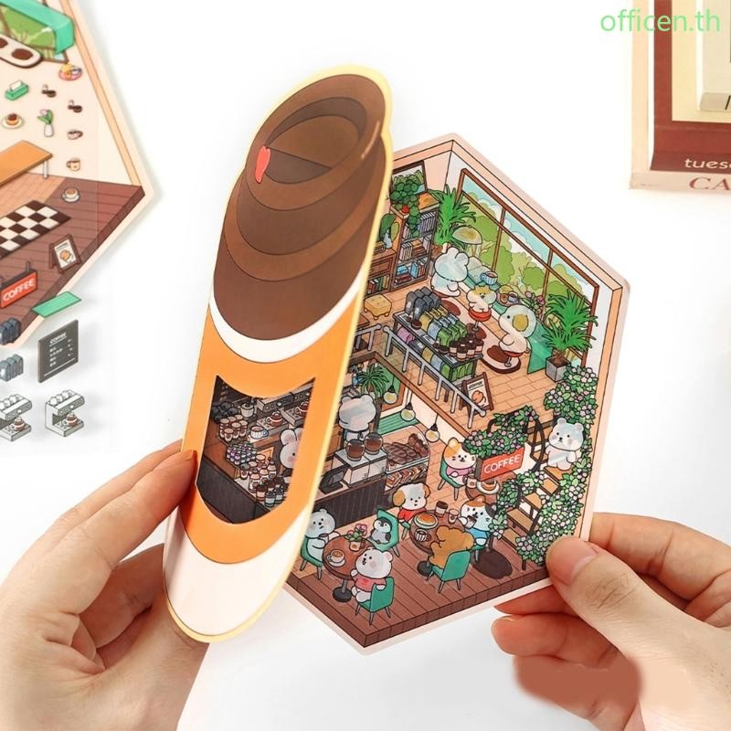 Cen Aesthetic Sticker DIY Scene Make Sticker การ์ตูน Baking Shop Landscape Sticker
