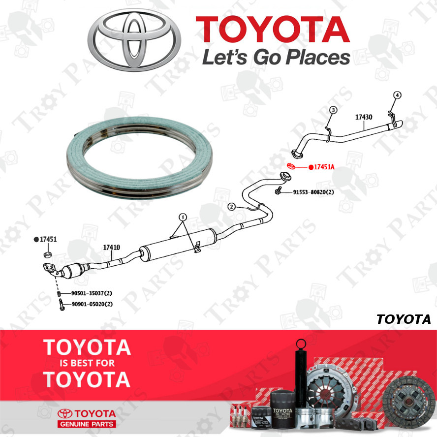 (1 ชิ้น) Toyota ท่อไอเสียกรวยท่อไอเสียปะเก็น 90917-06039 สําหรับ Avanza 1.5 F653 F654 Sienta 1.5 NSP