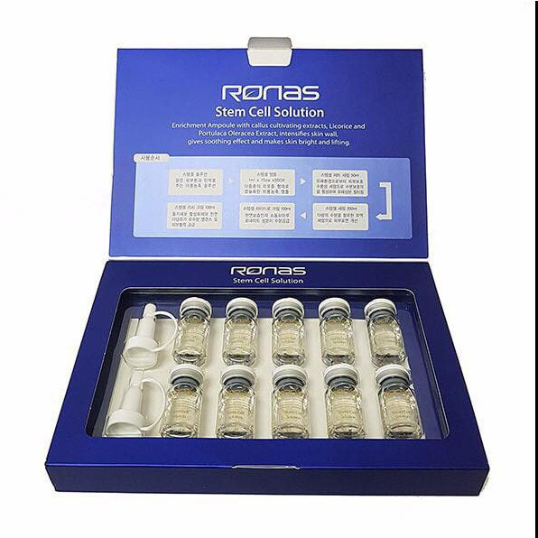 [RONAS] Stem Cell Solution 5ml x 10ea | โพสต์-MTS Recovery Ampoule | ซูทติ้ง ไฮเดรชั่น | สิ่งกีดขวาง